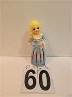 Blue Napkin Doll W/ Yellow Hair