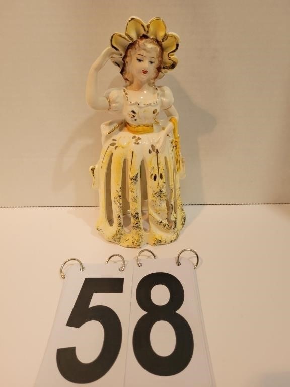 Yellow Napkin Doll W/ Bonnet