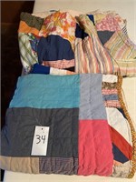 1 - Machine Sewn and 1 - Hand Sewn Quilts