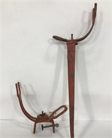 Two old fishing rod pole holders