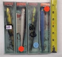 4 Rapala Fishing Lures- new in pkgs.