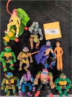Lot of mid 90s Teenage Mutant Ninja Turtle toys
