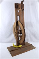 Antique Upright Wooden Spinning Wheel