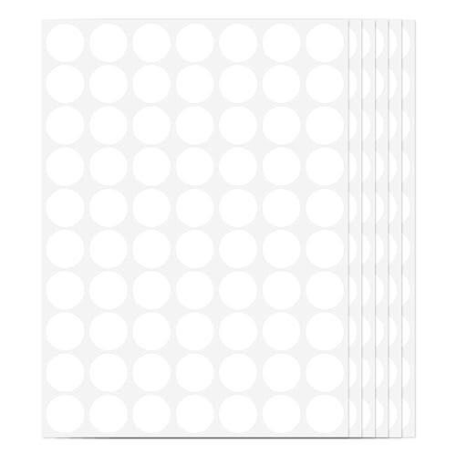 Ouzoustate 1400 PCS White Circle Dot Stickers 3/4"