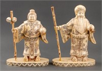 Japanese Bone Figural Sculptures, 2