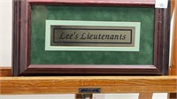 Kunstler's Lee’s Lieutenants framed plaque