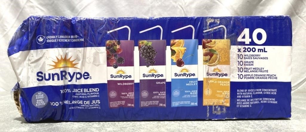 Sunrype Fruit Juice 40 Pack (bb 2024/de/08)