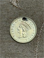 1861 $1 LADY INDIAN GOLD COIN