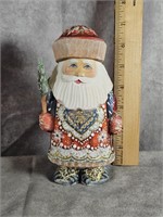 HAND CARVED RUSSIAN SANTA 7"