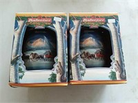 (2) Budweiser Holiday Steins- In Boxes