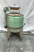 Vintage green washing machine