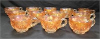 (12) Millersburg Hobstar & Feather Punch Cups