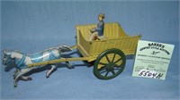 All tin horse drawn farm cart