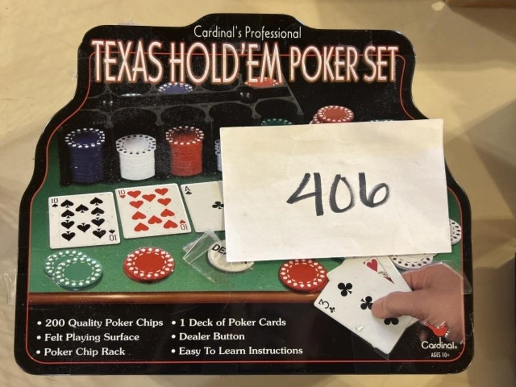 CARDINALS PROFESSIONAL TEXAS HOLD EM POKER SET