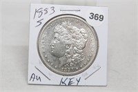 1883S AU Morgan Dollar