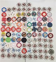 104 Mixed Foreign And Domestic Casino Chips