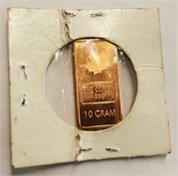 .999 Fine Copper 10 grams