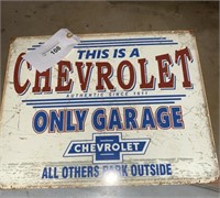 CHEVROLET RERODUCTION TIN SIGN