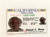 Back to the Future Emmett Brown CA Driver License