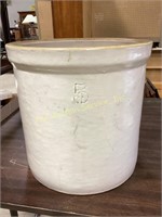 5 Gallon Stoneware Crock see photos for cracks