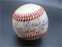 Roger Morris and Mickey Mantle Signed Baseball