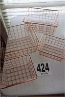 (4) Metal Wire Baskets(R6)