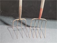 (2) Vintage Pitch Forks