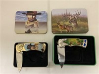 John Wayne Collection Knife + Knife w/ Deer