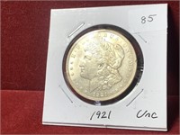 1921 UNITED STATES SILVER MORGAN DOLLAR UNC