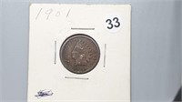 1901 Indian Head Cent rd1033