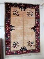 7' x 9' Turkaman Pakistani handmade oriental rug,