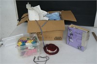 Box of Sewing and Quilting Supplies