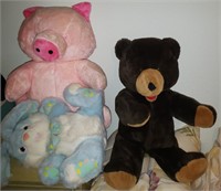 Pig, Bunny, Bear Plush