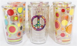 6 Fiesta Ware Decorated Cups