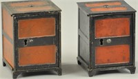 PAIR OF TWO PANEL SAFE BANKS