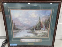 "MOUNTAIN MAJESTY" BY THOMAS KINKADE - PRINT