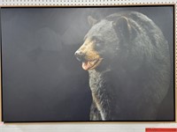 BLACK BEAR - PHOTOGRAPH ON CANVAS - UNFRAMED