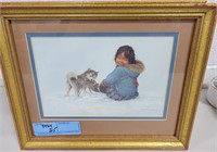 "CHILD AND PUP" BY DOROTHY FRANCIS - PRINT -