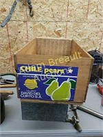 Vintage 12x20 Chile Pears wood crate