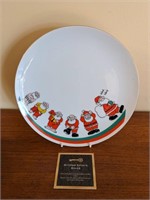 Christmas Themed Japanese Ceramic Plate