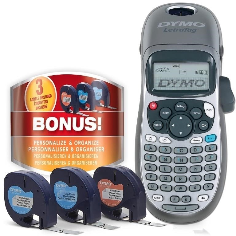 DYMO Label Maker with 3 Bonus Labeling Tapes, Letr