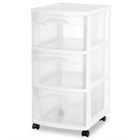 Sterilite 3 Drawer Cart  White