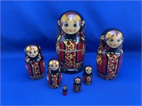 7 Hand Painted Russian Matryoshka Nesting Dolls