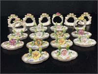 German Porcelain Napkin Rings & Place Card Holders