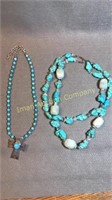 Turquoise Necklaces, Sterling Cross