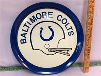 Vintage Baltimore Colts metal serving tray