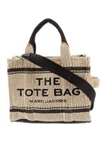 Marc Jacobs Neut Raffia Silver-tone Top Handle Bag