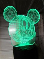 Mickey Mouse 3D illusion lamp ideal as a night lit