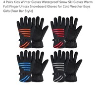MSRP $14 4 Pack Ski Gloves
