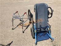 Blue Handicap Cart and Walker